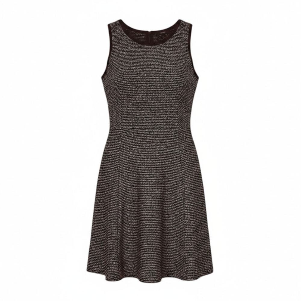J.Crew Women's Sz 6 Black/White Boucle Wool Blend Tweed Sleeveless Mini Dress